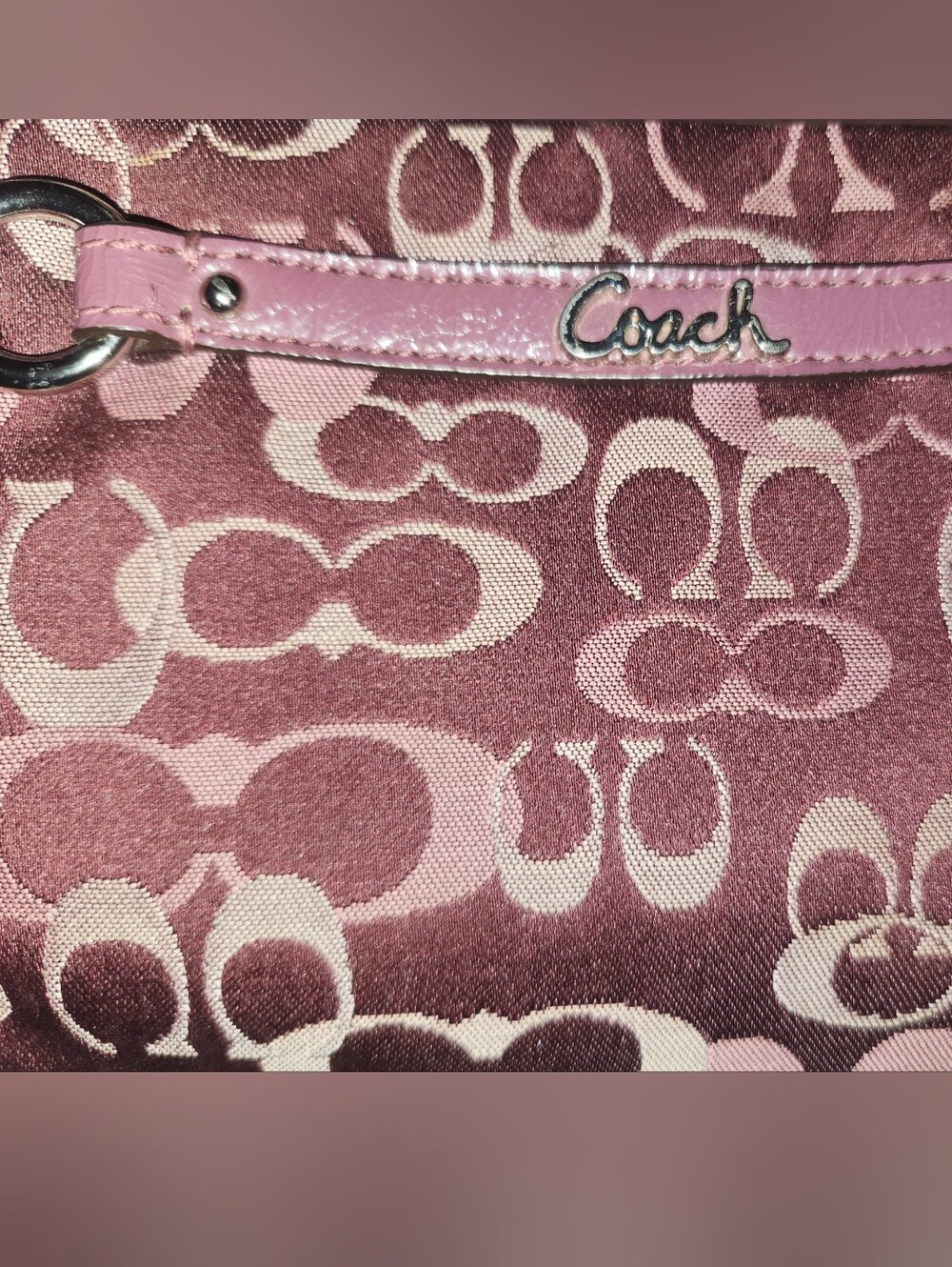 Coach GUC Vintage Coach Signature C Jacard Convertable Wristlet/Pochette Bag - Picture 3 of 9